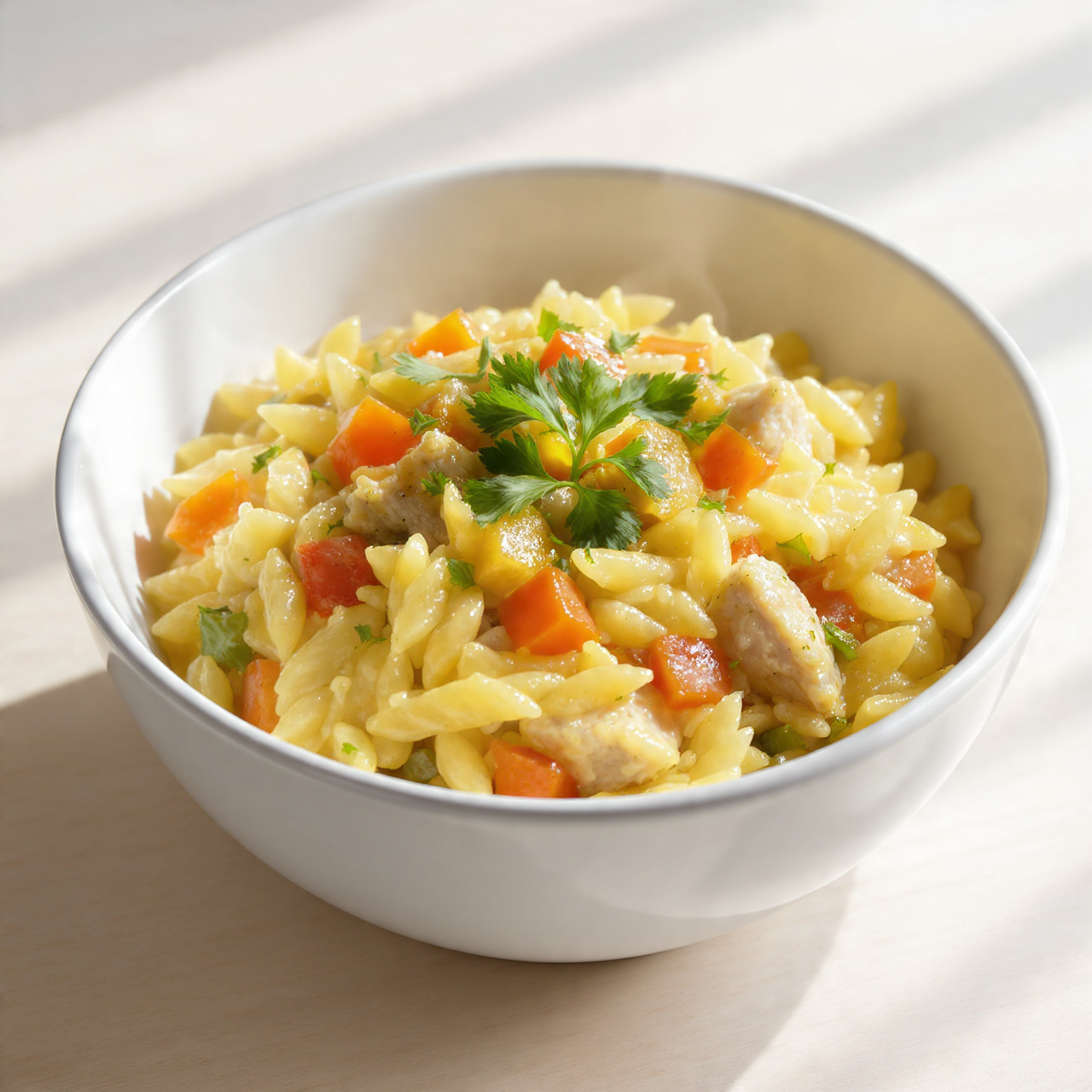 Creamy Tomato Chicken Orzo with Sun-Dried Tomatoes