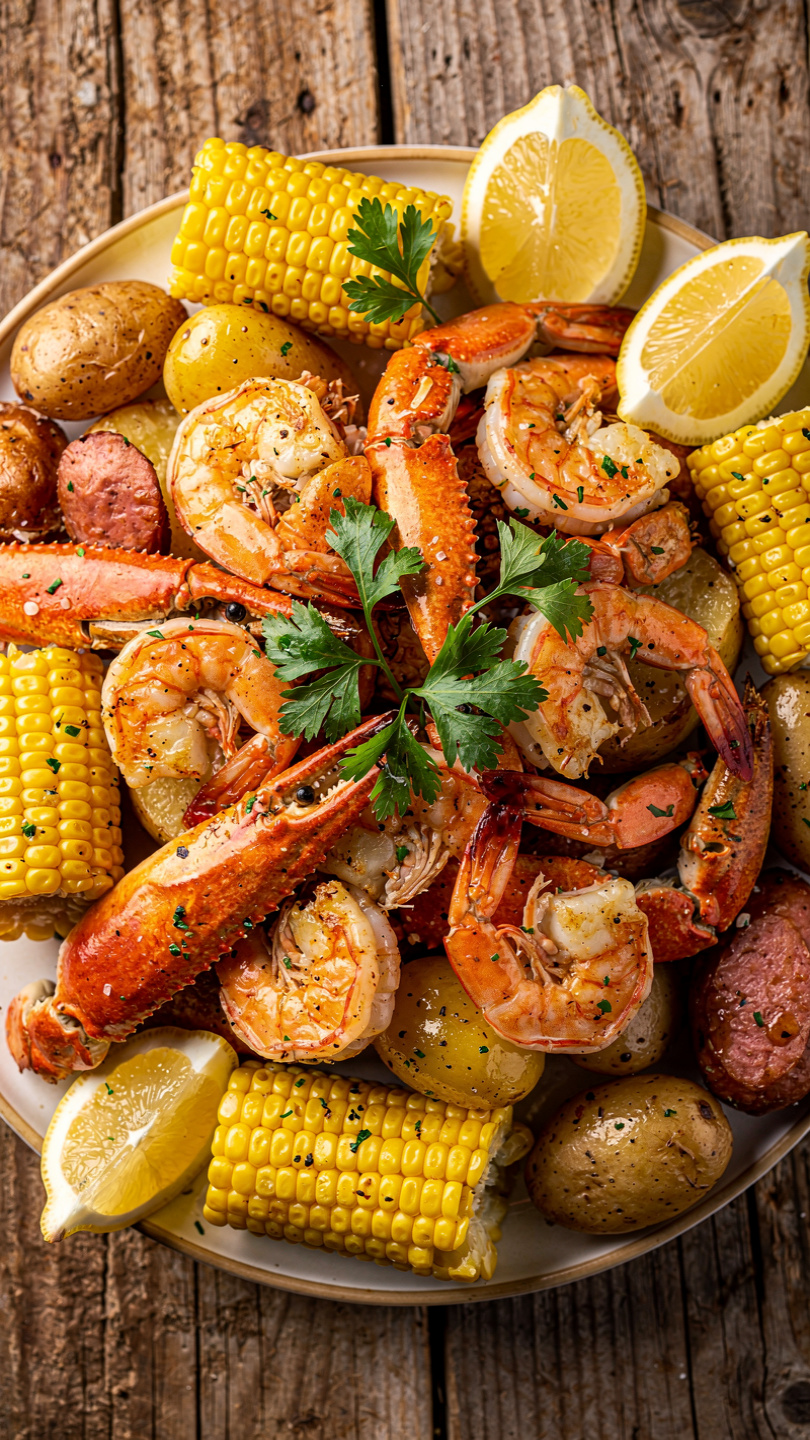 Cajun Seafood Boil with Garlic Butter Sauce