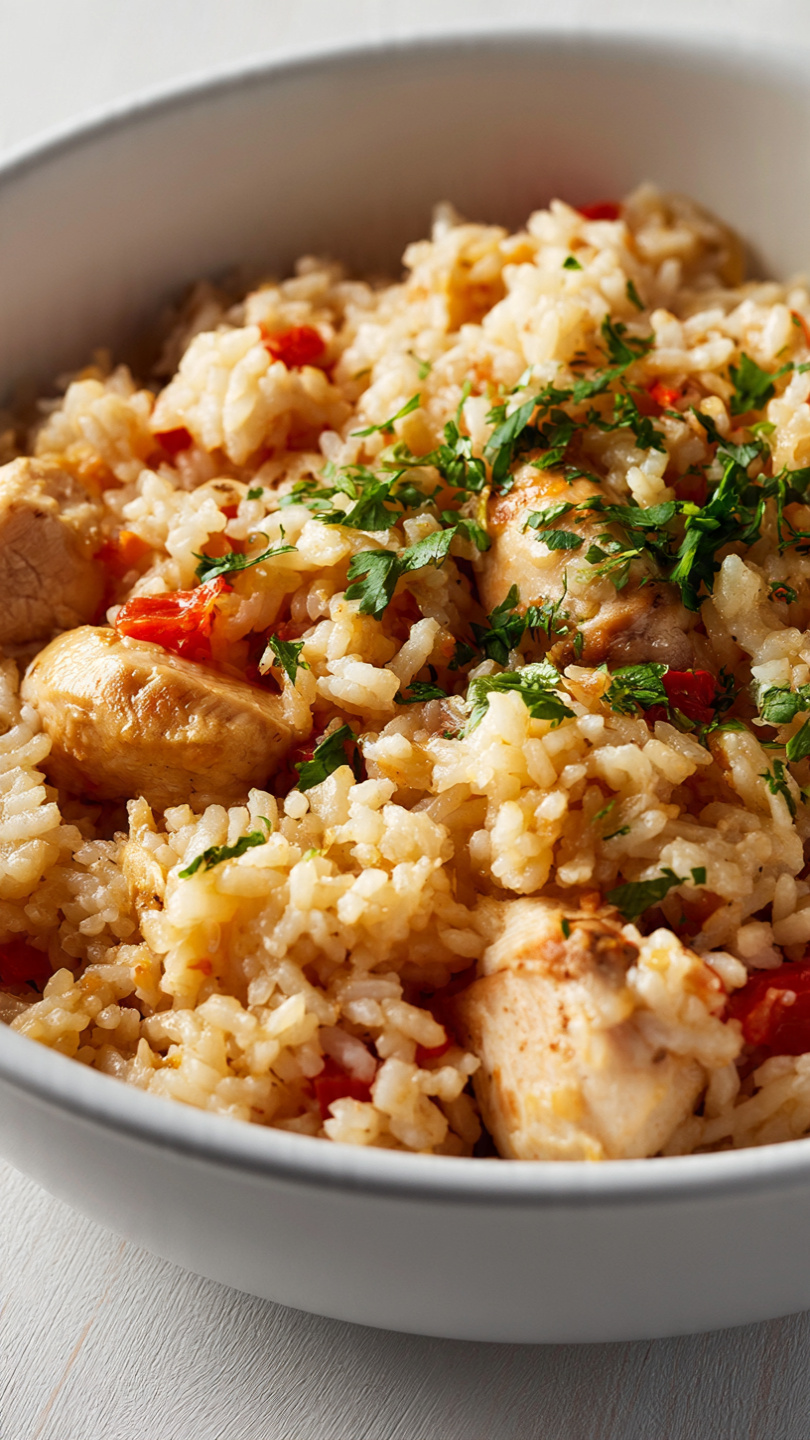 Easy Creamy Chicken and Rice (One-Pan Dinner)